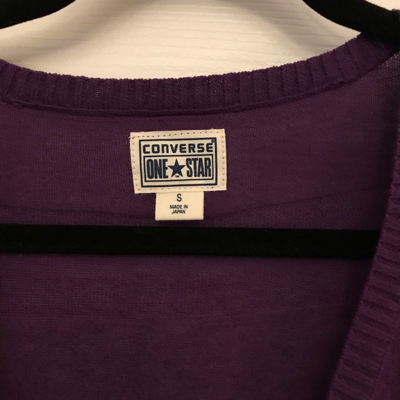 Purple V-neck lightweight sweater. Purple. - Picture 2 of 4